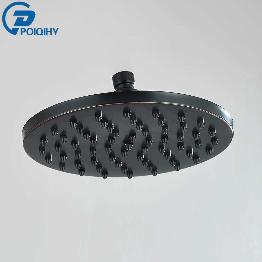 Poiqihy Brass Golden Rainfall Shower Head Shower Faucet
