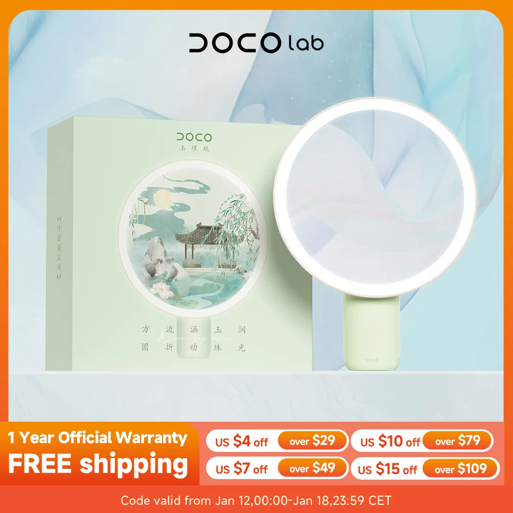 Doco Table Makeup Mirror Led Light Stepless Dimmer