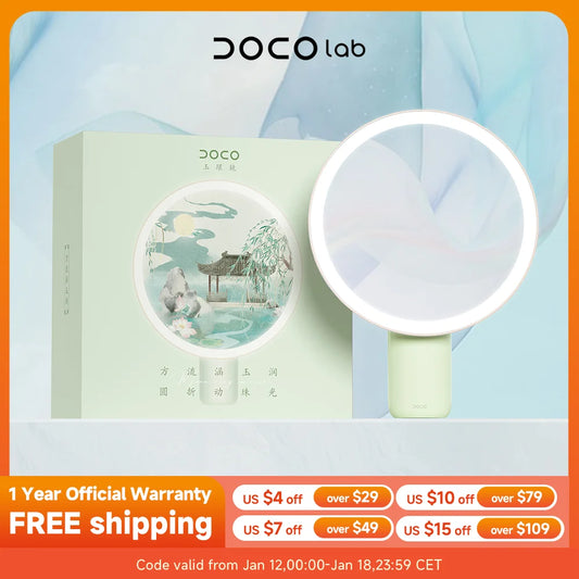 Doco Table Makeup Mirror Led Light Stepless Dimmer