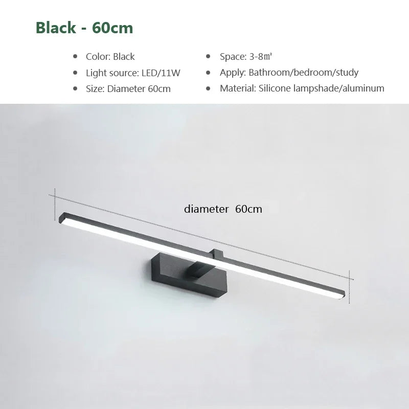 Modern Led Wall Light Bathroom Hardwares Wall Lamp