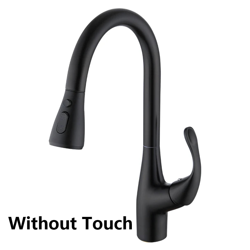 Brass Touch On Fauct Pull Down Cold Sink