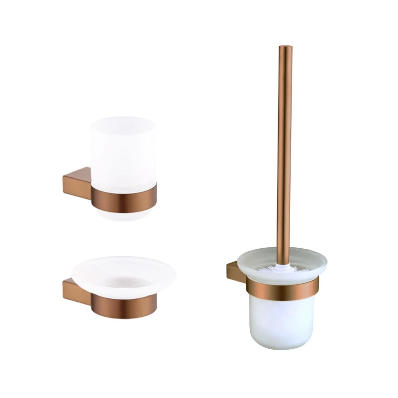 Rose Gold Bathroom Wall Mount Shelf Toilet Bath