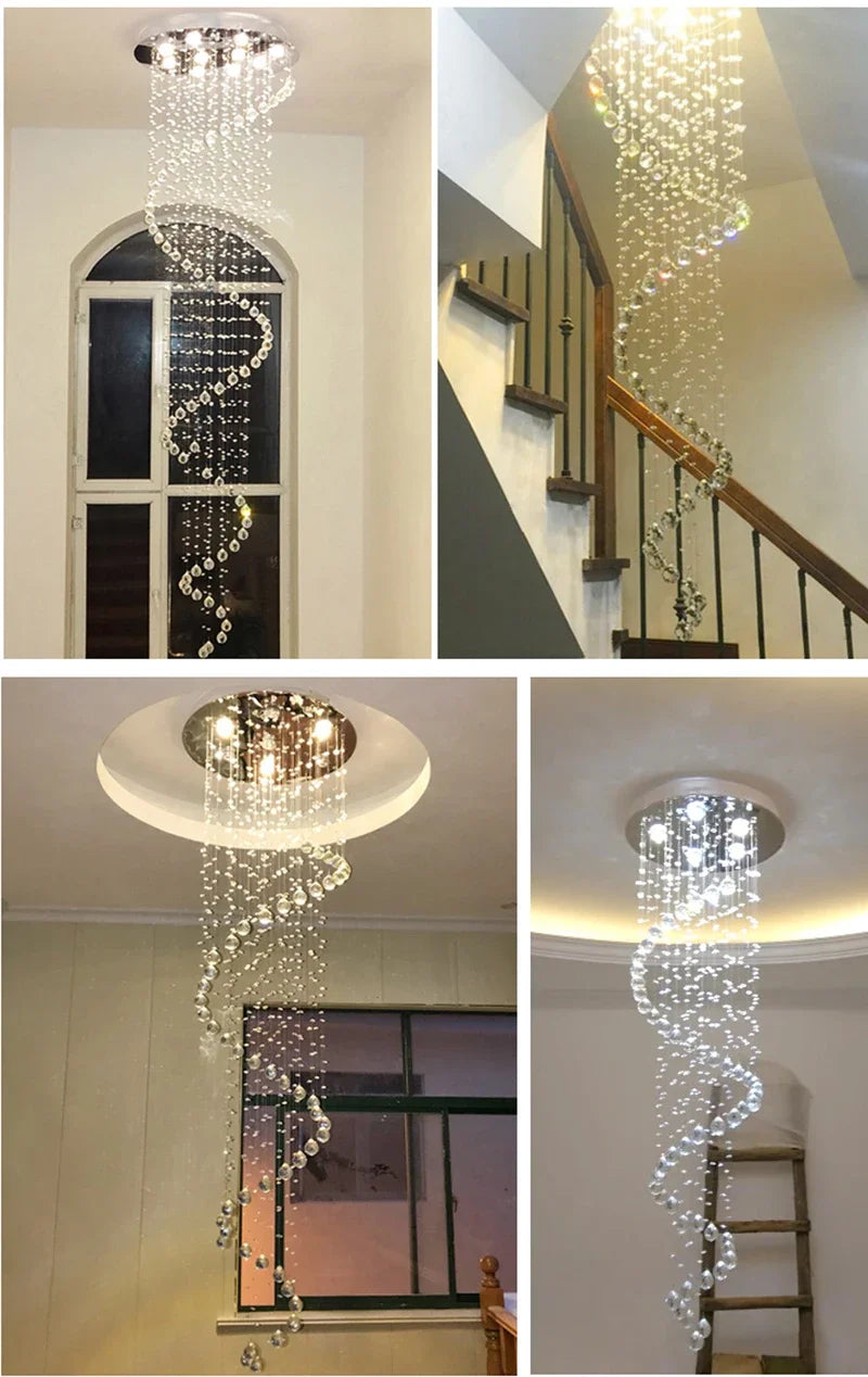 Modern Led Ceiling Chandeliers Light Fixture Staircase Luxury