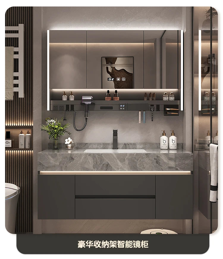 Simple Luxury Bathroom Cabinets Washbasin Vintage Toilet Drawer