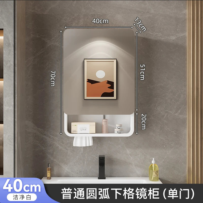 Smart Led Bathroom Mirror Cabinet - Space Aluminum