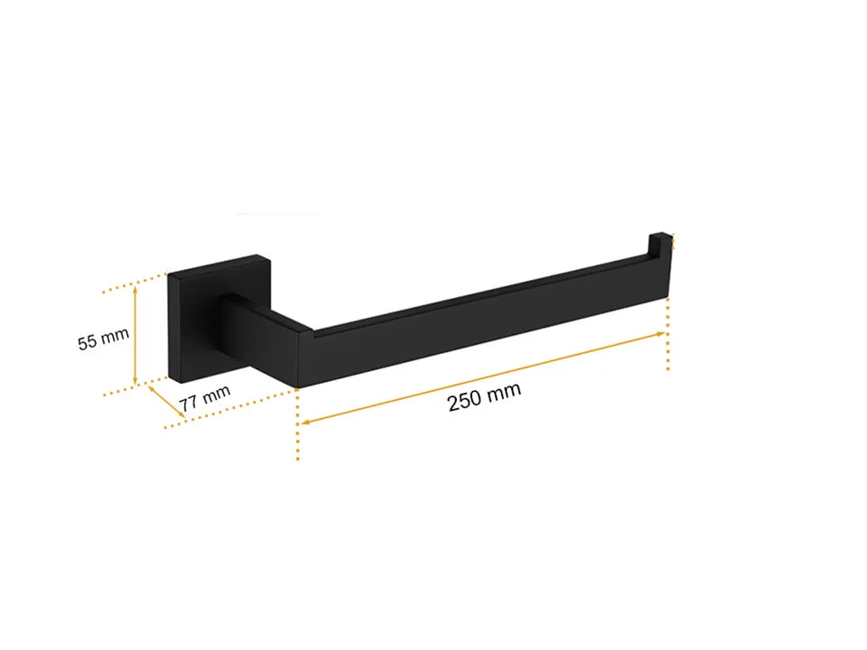 Matte Black Bathroom Hardware 304 Stainless Steel Towel