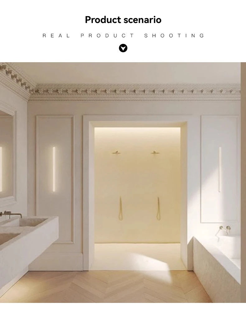 Full Brass Natural Marble Vanity Wall Light Bathroom