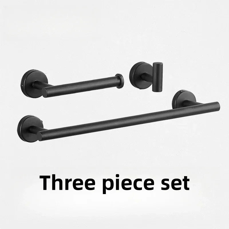Wall Mount Black Bathroom Stainless Steel Towel Rack