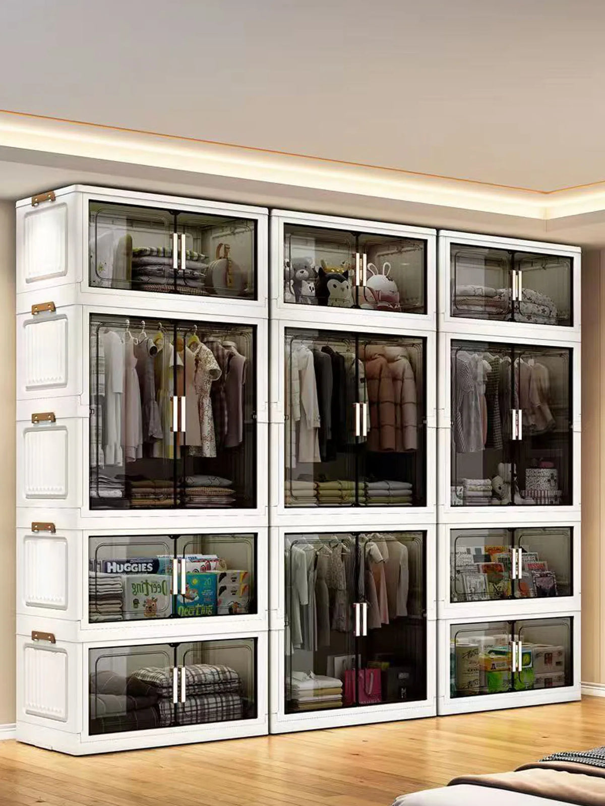 Multi-Functional Folding Storage Cabinet Doors Office Bathroom