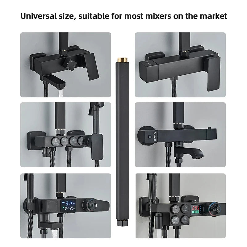 20/30/40/50cm Square Extension Tube G3/4 Bathroom Shower Faucet