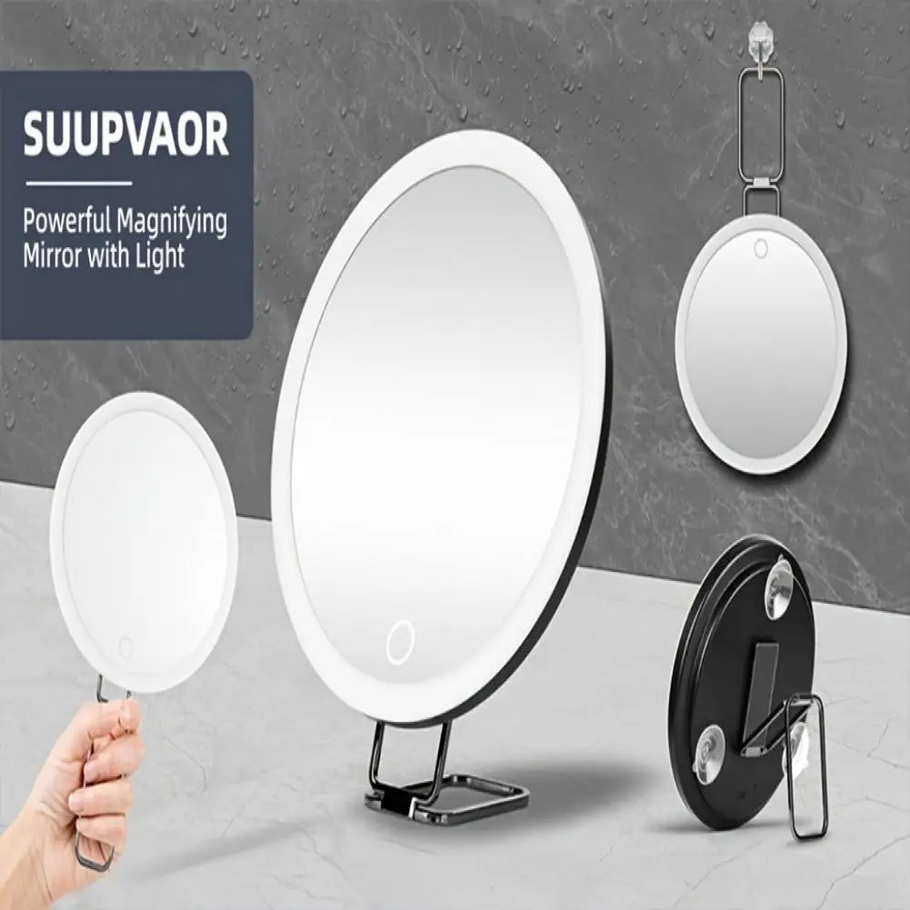 10/20/30x Magnifying Mirror Led Light Tweezers 360 Degrees