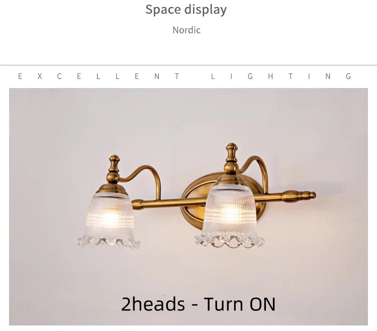 3head Mirror Front Lamp Modern Wall Light Bronze