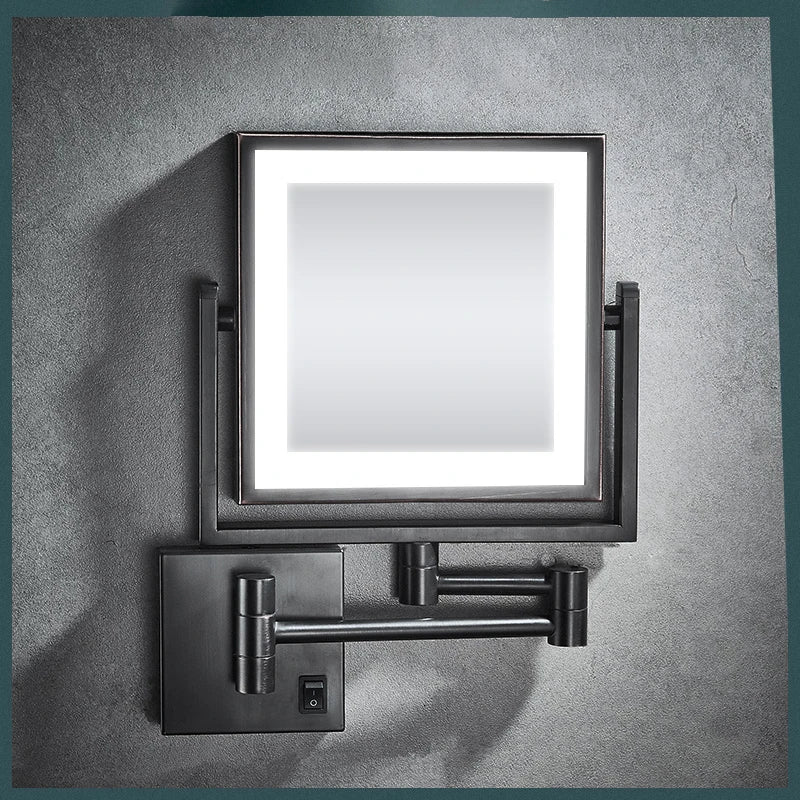Magnifying Bathroom Mirror Hunnise Quality Brass Gold Hotel