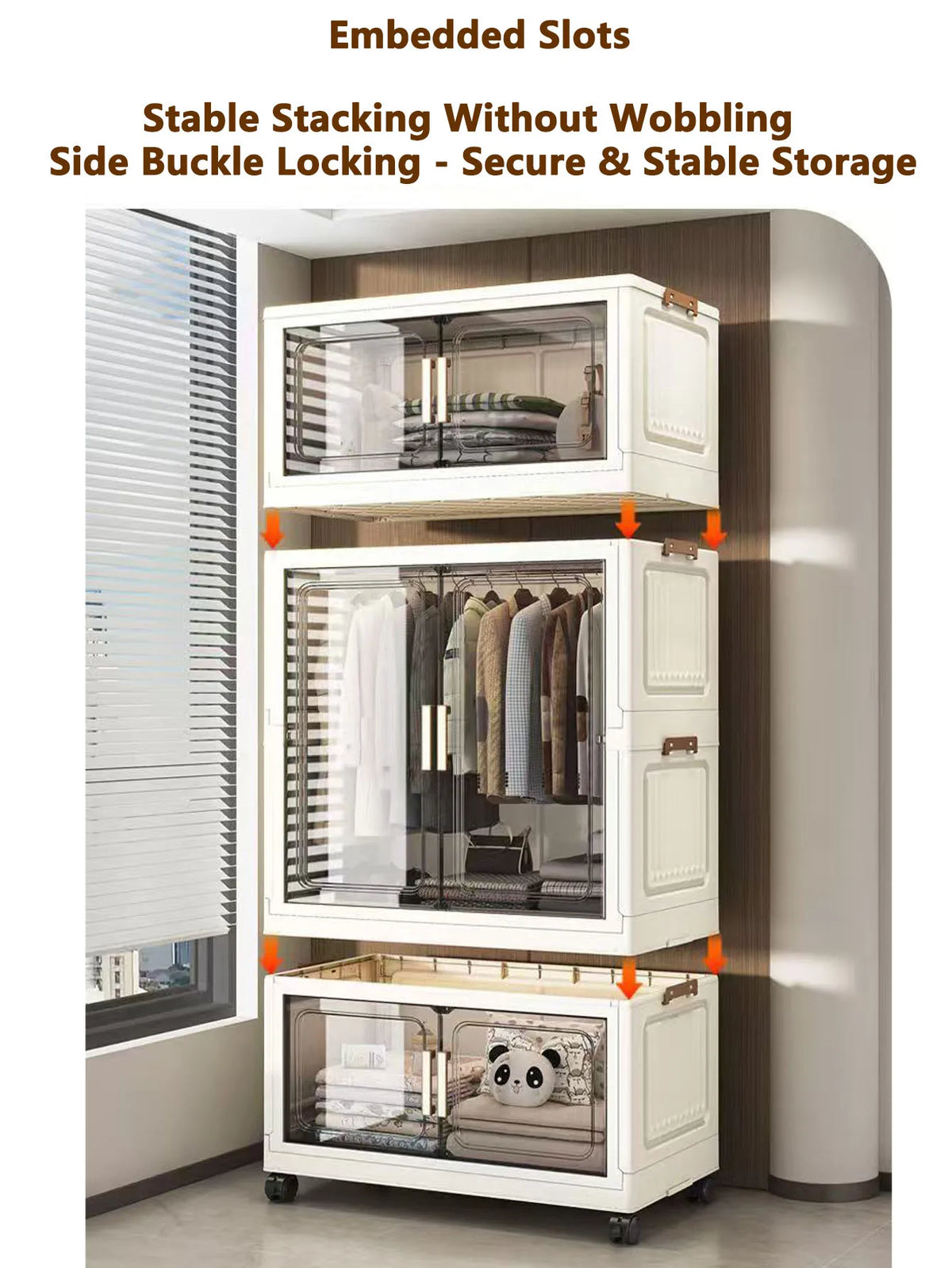 Multi-Functional Folding Storage Cabinet Doors White/Black/Gray