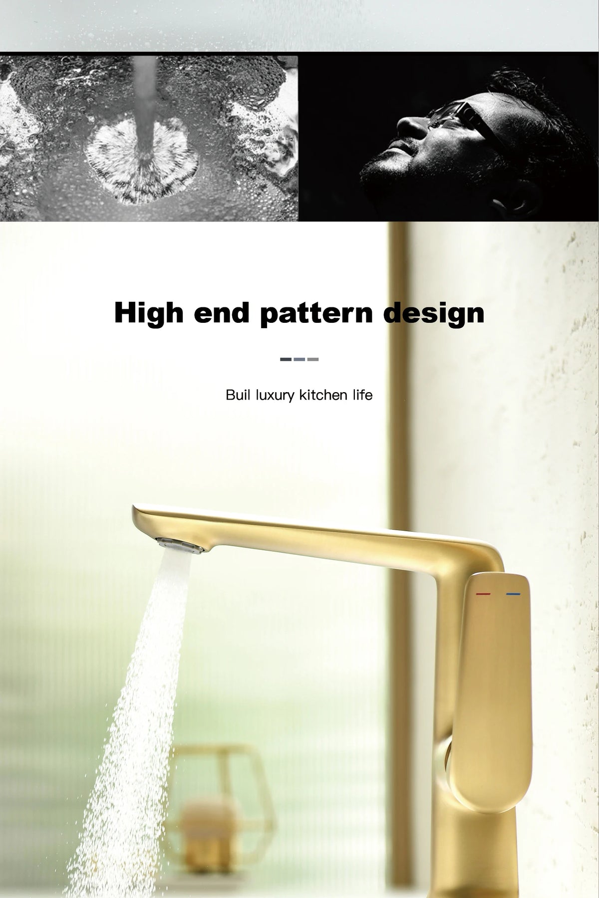 Aitana Luxury Chromium Brass Bathroom Faucet Simple Design