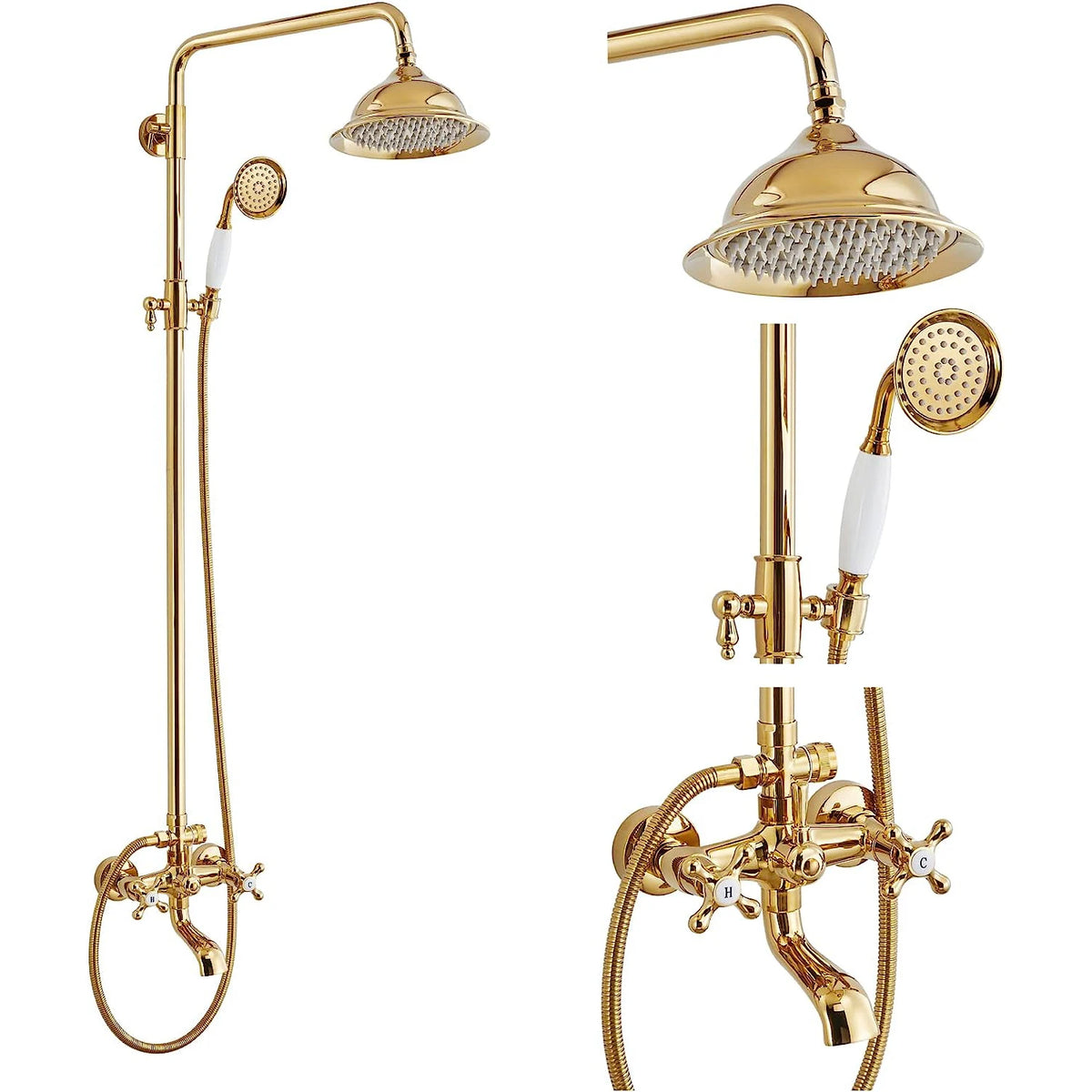 Kemaidi Gold Shower Faucet In Wall Stainless Steel