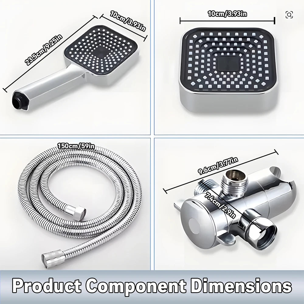 High-Flow Large Nozzle Handheld Shower Head Two-In-One Shower