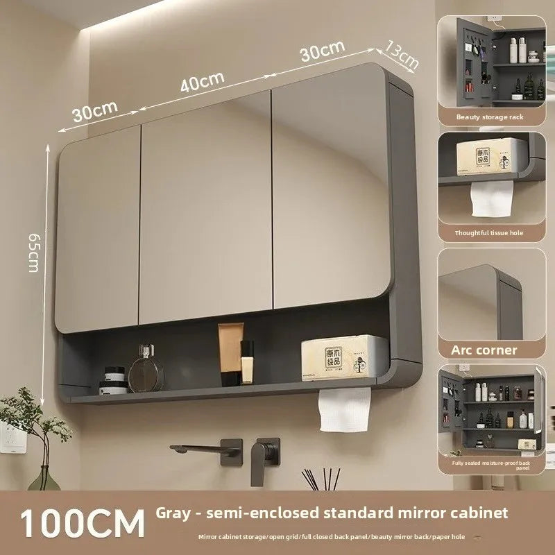 Led Bathroom Mirror Cabinet Anti Fog Wall Mounted