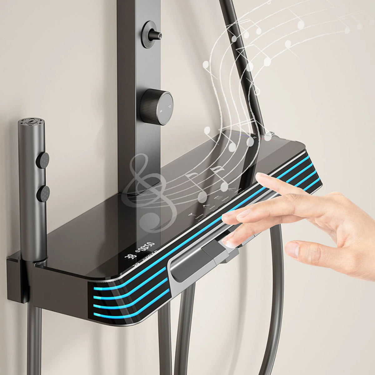 Spa Waist Spray Digital Bathroom Shower Ambient Lighting