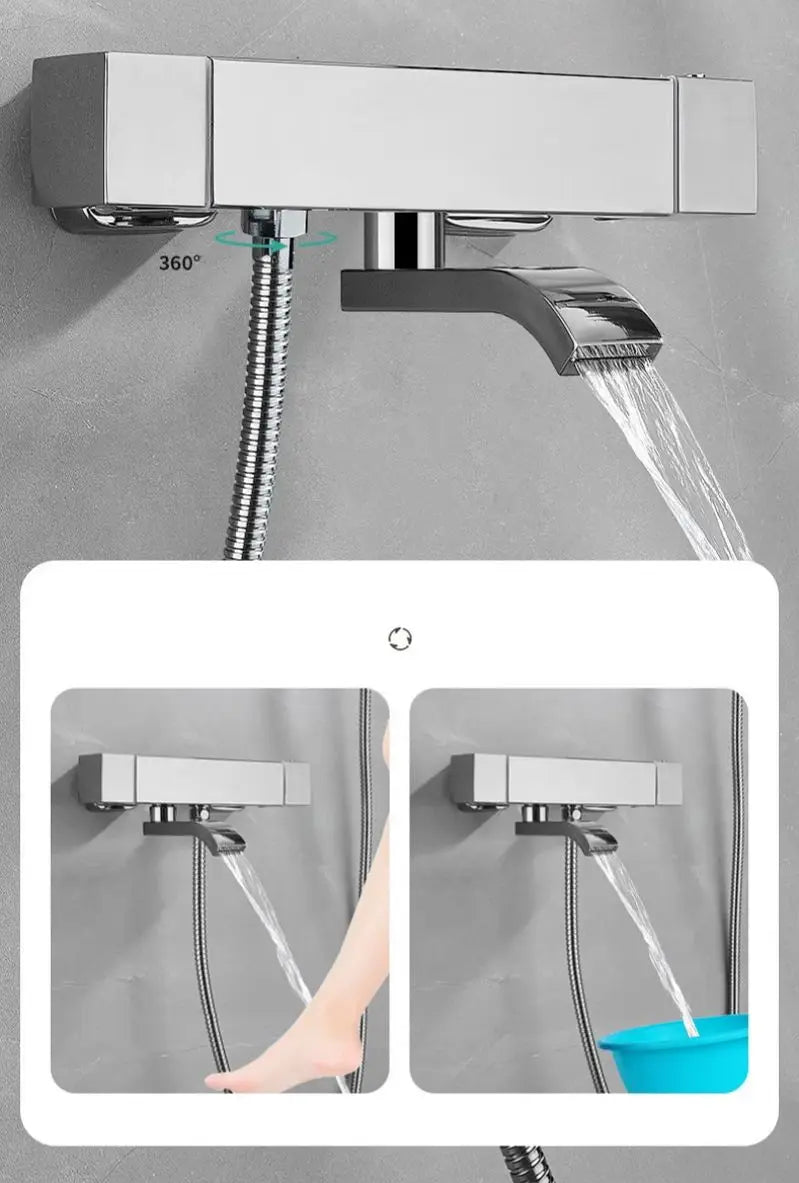 Thermostatic Faucet Bathtub Shower Faucet Wall Mounted
