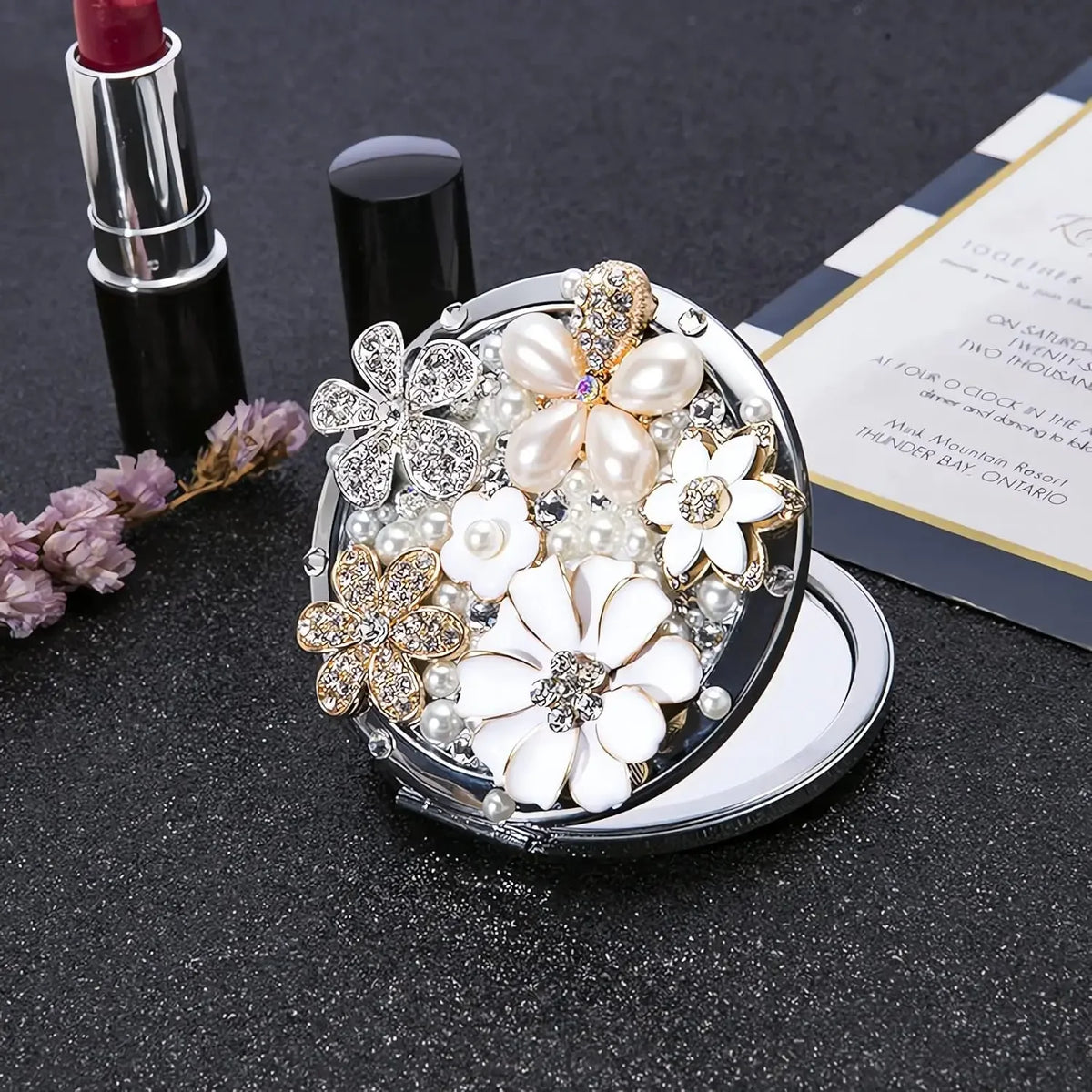 Compact Mirror 1x/2x Magnification Pocket Mirror Women 3inch