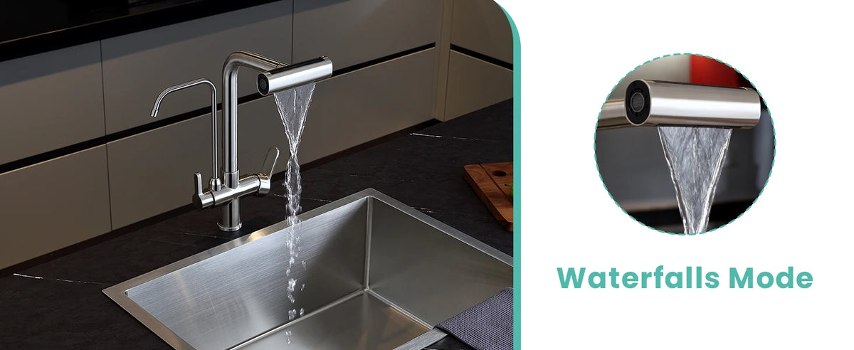 Waterfall Touch On Filter Faucets Brass Cold Pull