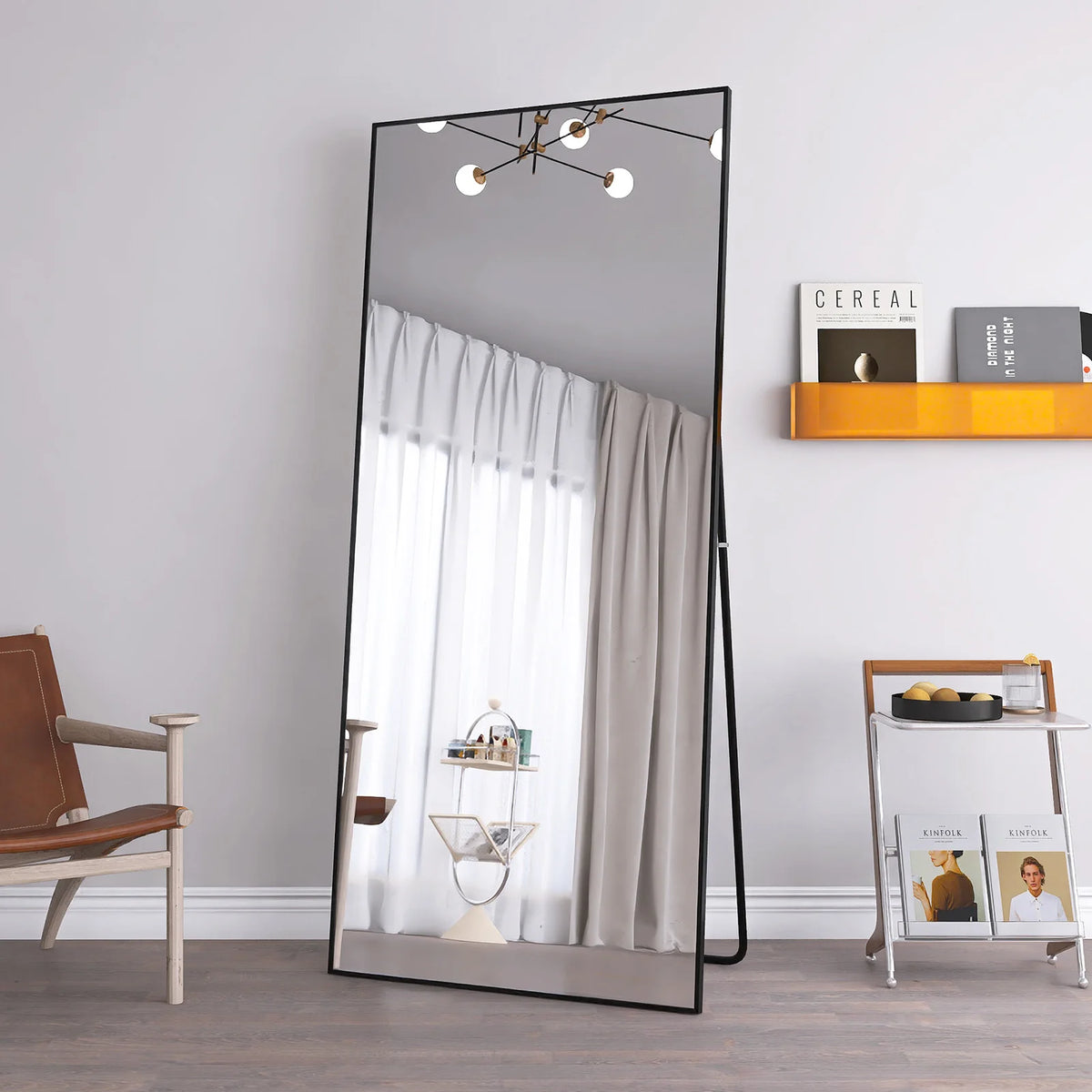 Full Length Mirror Standing Mirror Black Frame Large