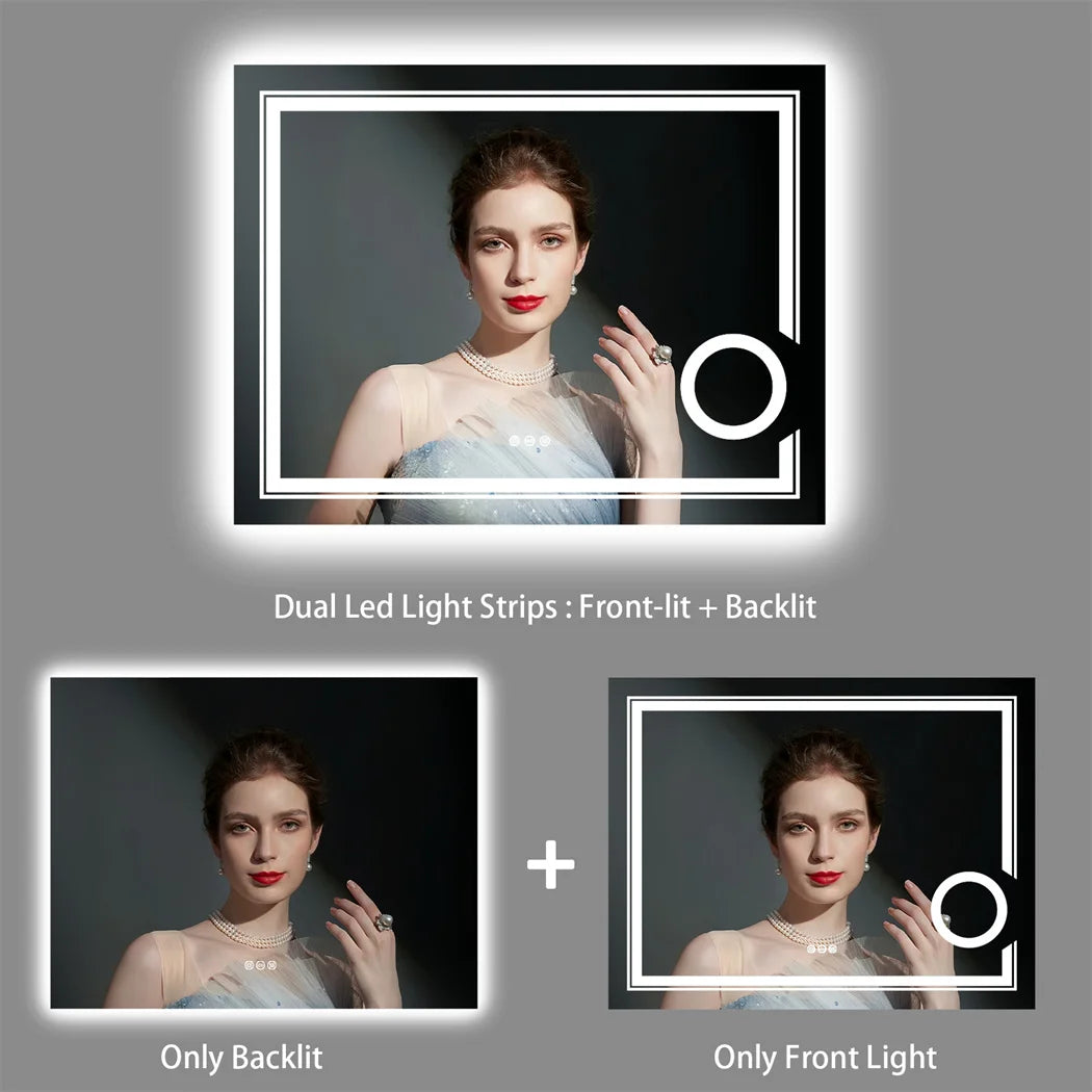 Luvodi Led Mirror Bathroom Wall Mounted Magnifying Mirror