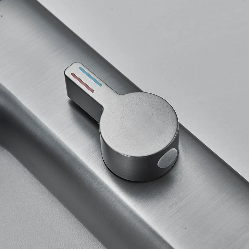 White Touchless Sensor Basin Faucet Smart Digital Display