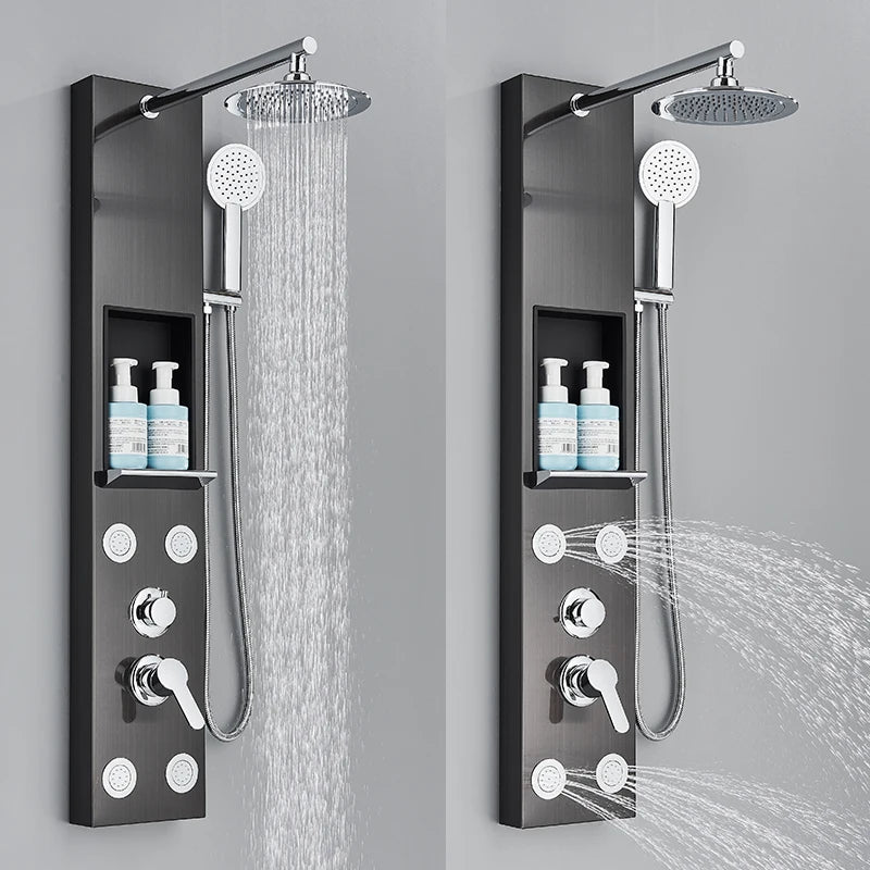 Bathroom Wall Mount Shower Panel Rainfall Shower Head/Massage