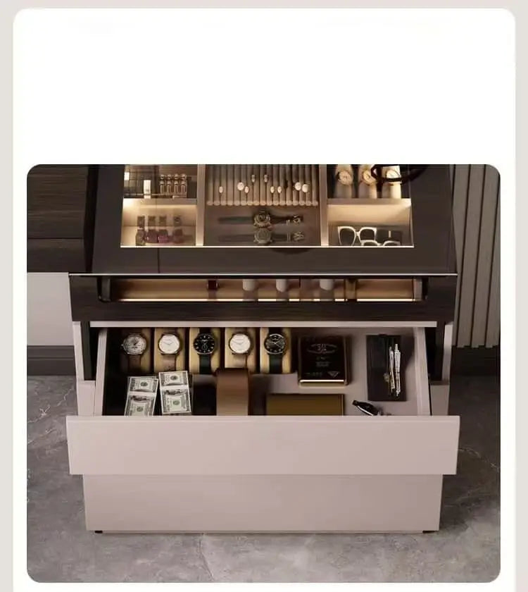 Italian Minimalist Vanity Table Drawer Storage Bedroom Corner