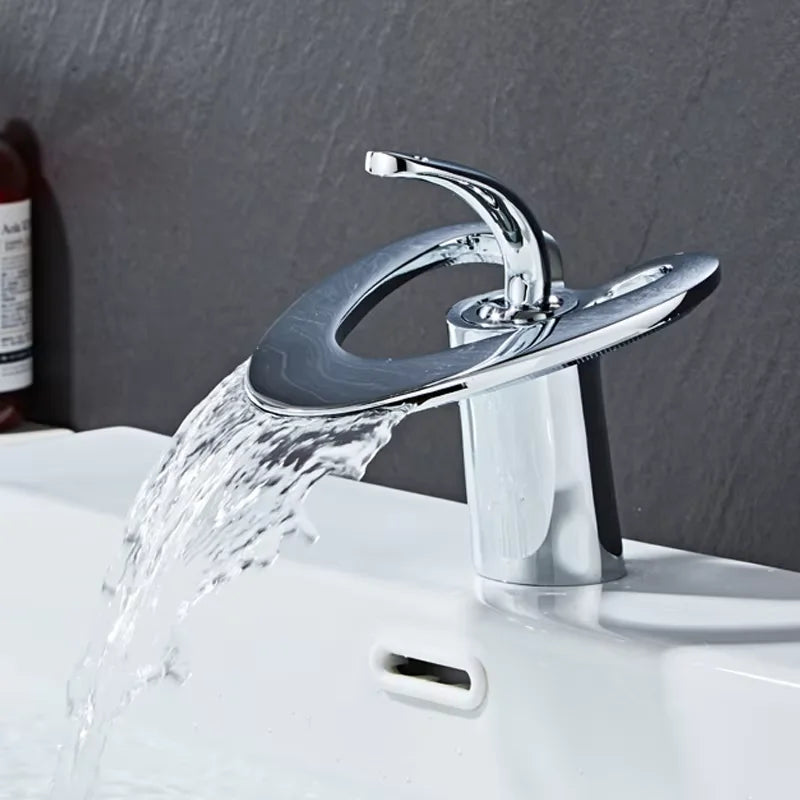 Waterfall Creative Bathroom Basin Faucet Sink Faucet Deck