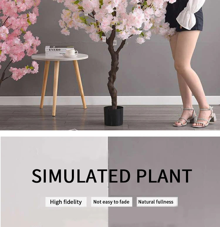 Decoration Artificial Cherry Tree Bonsai Wedding Indoor Living