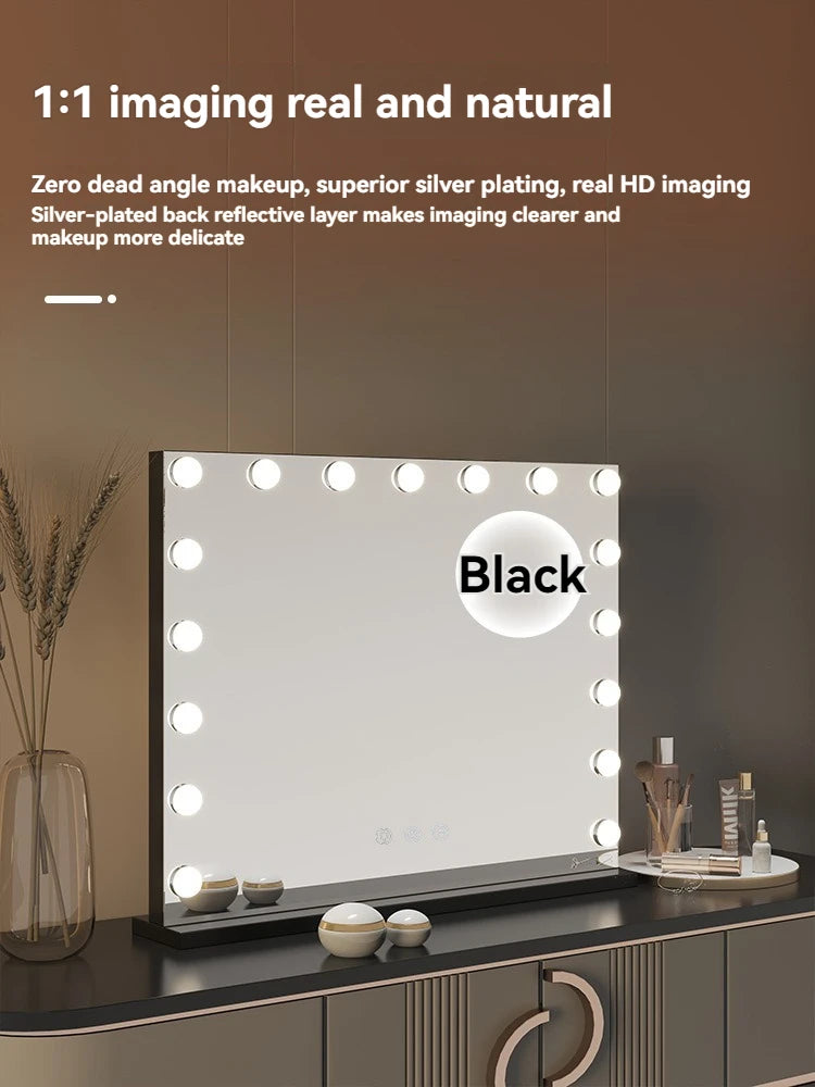 European Square Mirror Hollywood Makeup Mirror Light Bulb