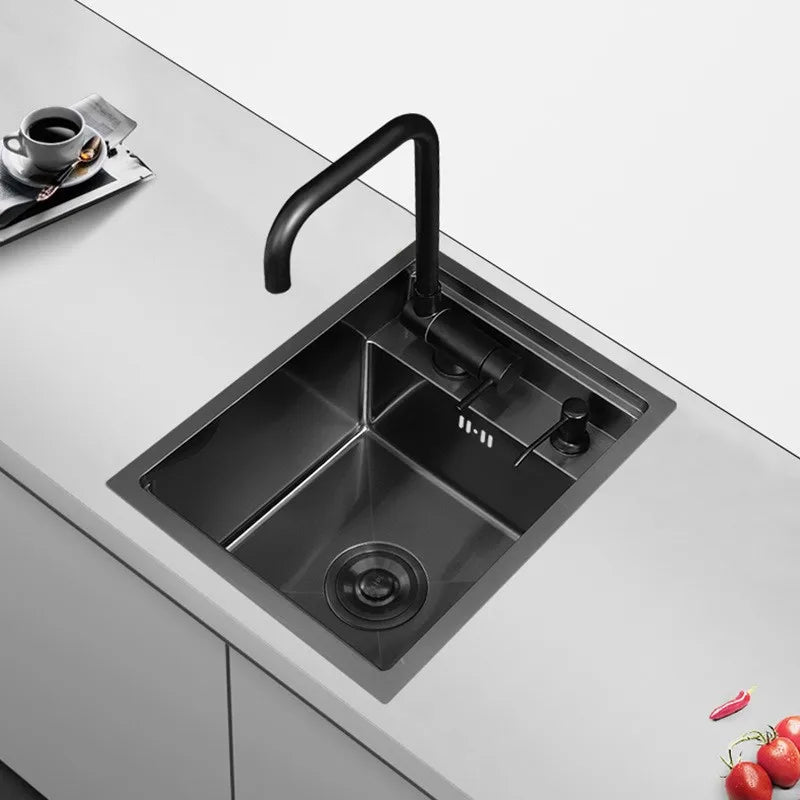 Nano Hidden Bar Sink Black Folding Faucet Mini