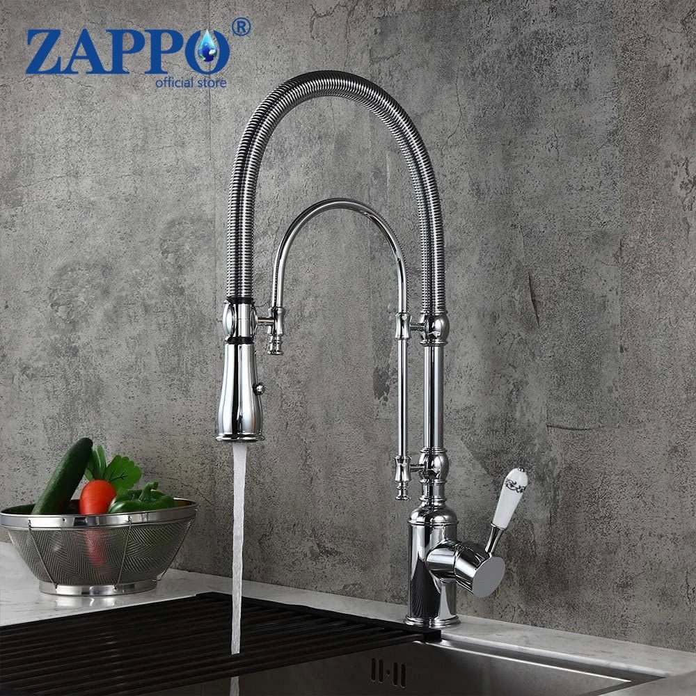 Zappo Gold Chrome Sink Faucet High Arc 360
