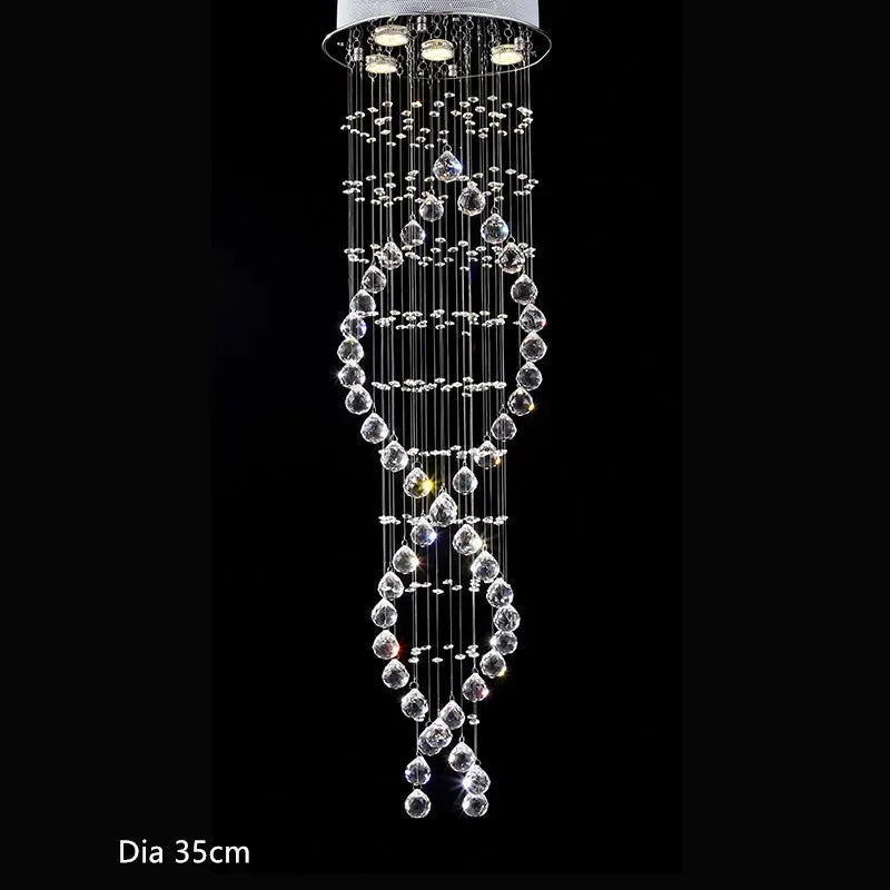Modern Led Chandelier Fixture Luxury Hanging Lamp Staircase