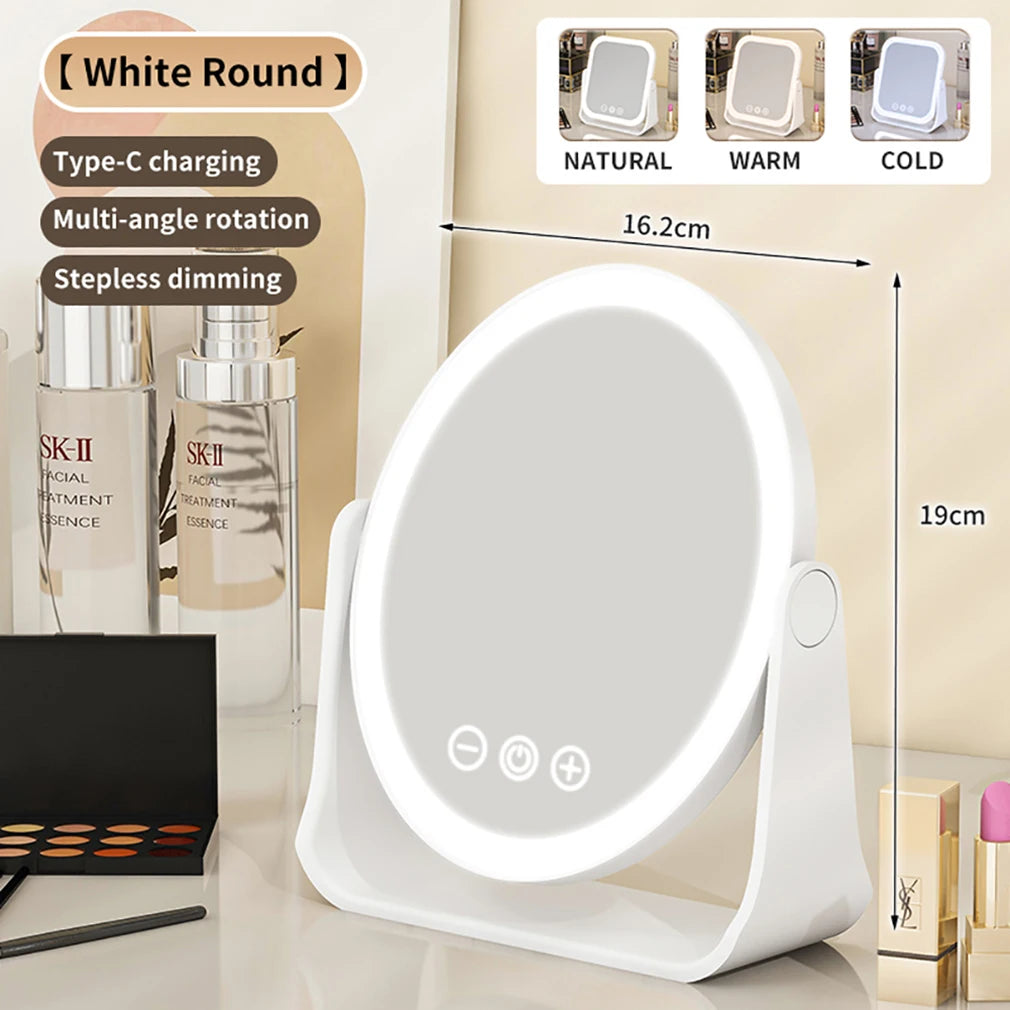 Colors Led Makeup Mirror Wireless Eversible Dimmable Touch