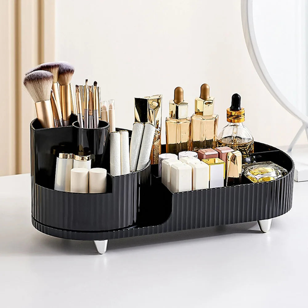 360 Rotatable Makeup Storage Organizer Multi-Grid Divided Holder
