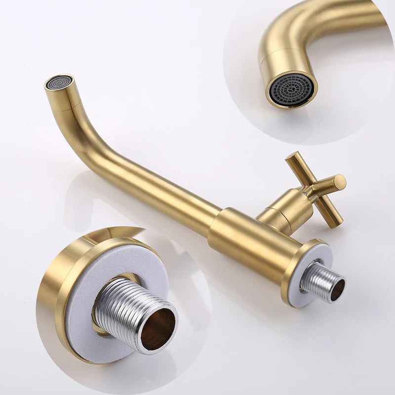 Bangpu Bathroom Wall Mounted Long Mop Pool Faucet