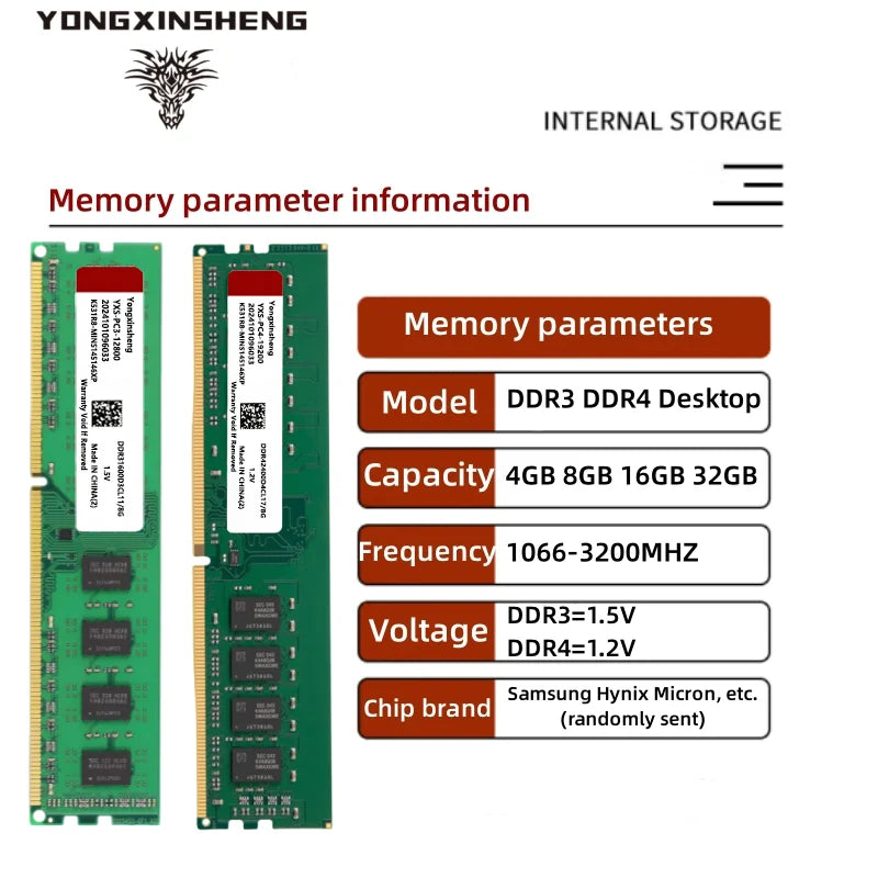 Ddr3 Ddr4 4gb 8gb 16gb Memoria Ram 1333