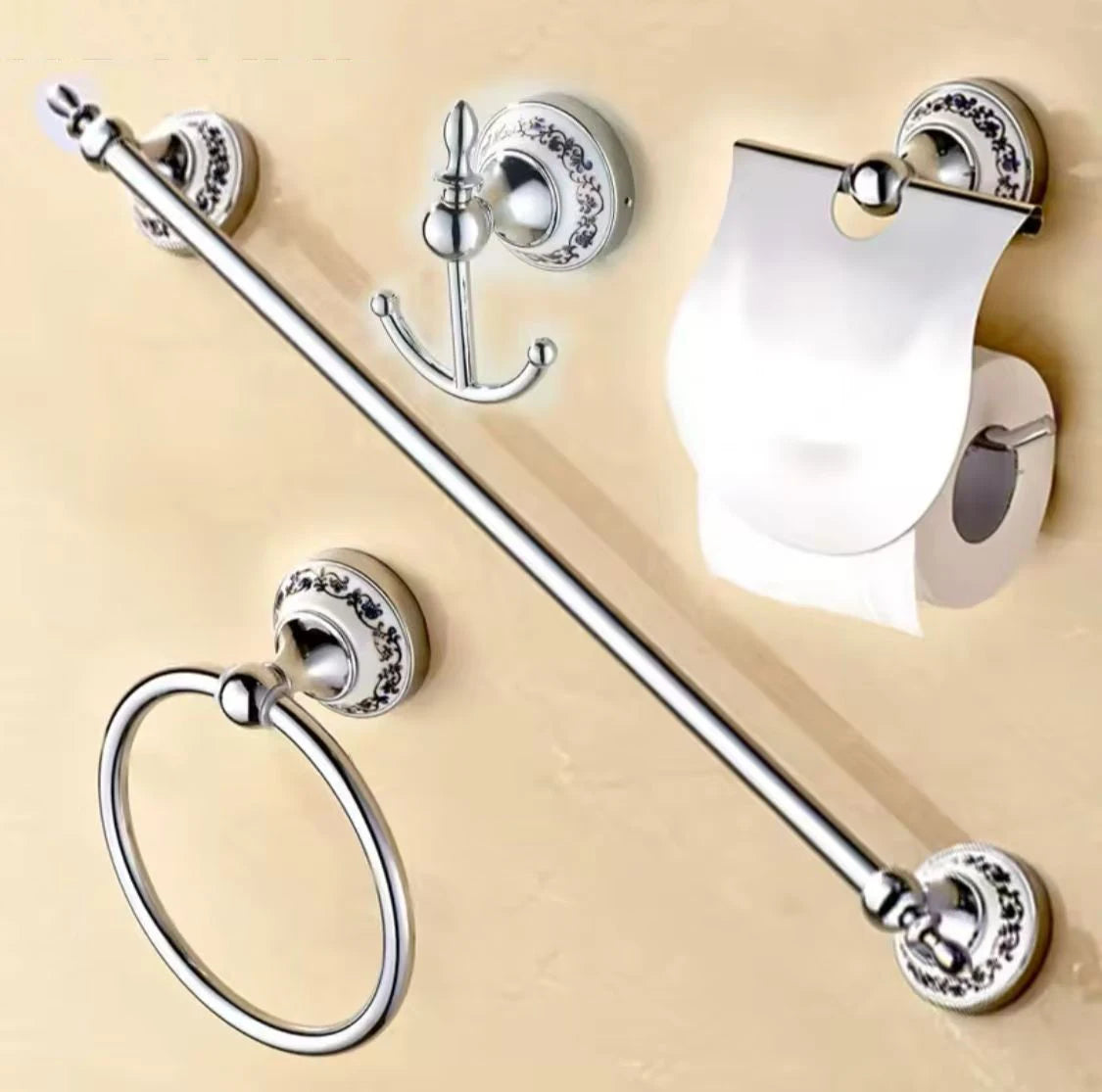 Kemaidi Antique Brass Bathroom Paper Holder Toilet Brush