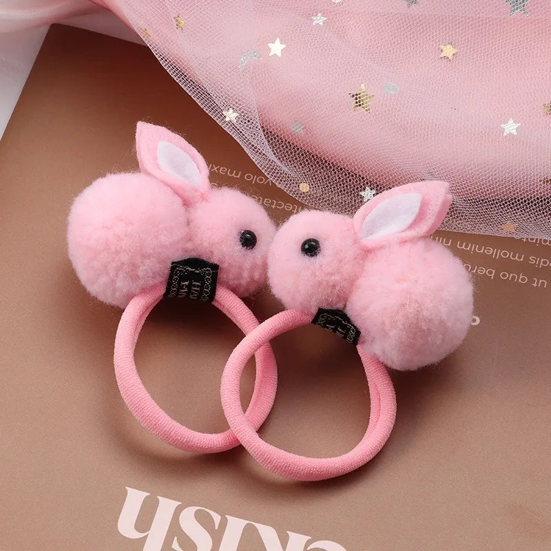 2-Pack Cute Hairball Rabbit Towel Ring Rabbit Hair