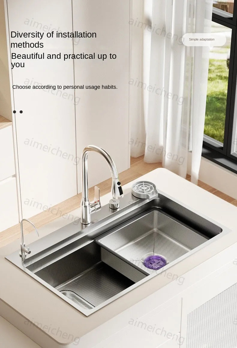 304 Stainless Steel Sink Silver Large Slot Wash