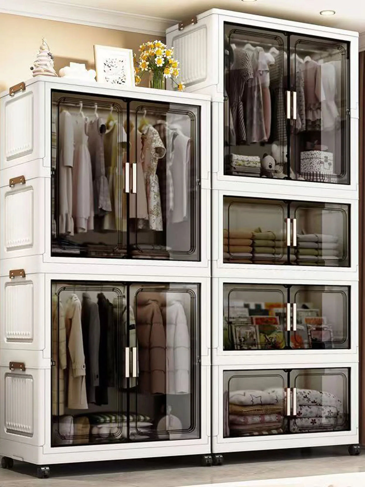 Multi-Functional Folding Storage Cabinet Doors Office Bathroom