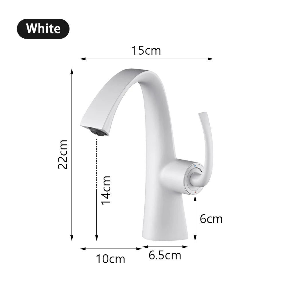 Modern Design Bathroom Sink Faucet Lever Hole Cold