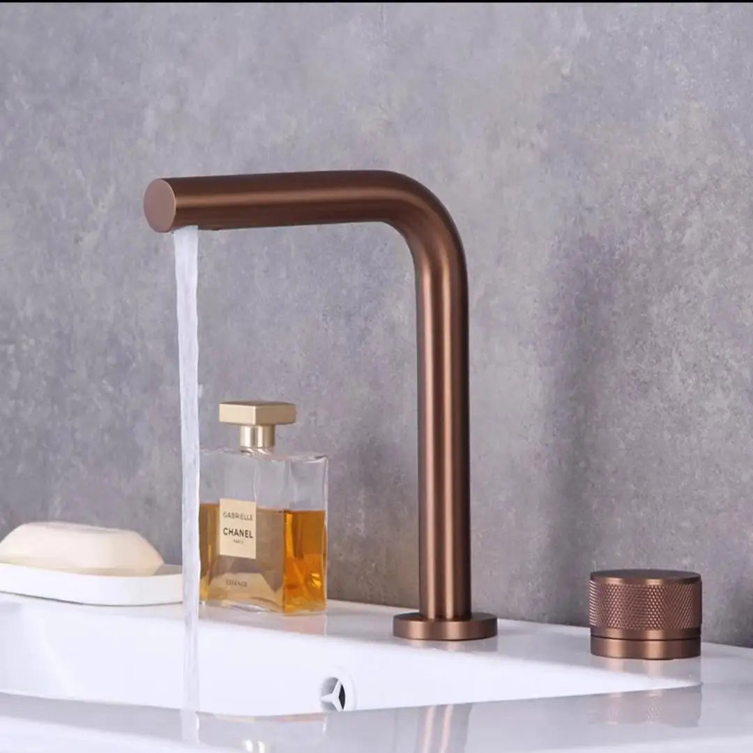Brushed Rose Gold Basin Faucet Bathroom Bathtub Faucet