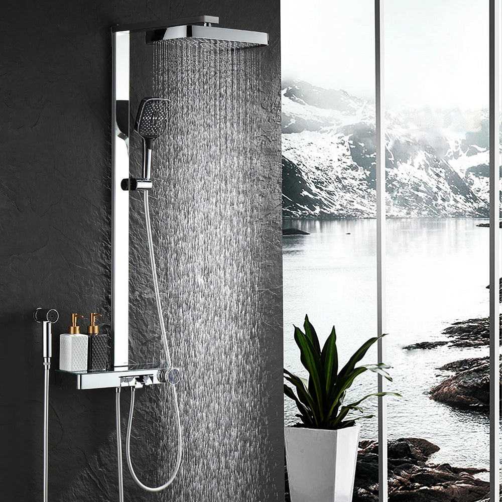 Chrome Piano Digital Bathroom Shower Cold Digital Bathroom