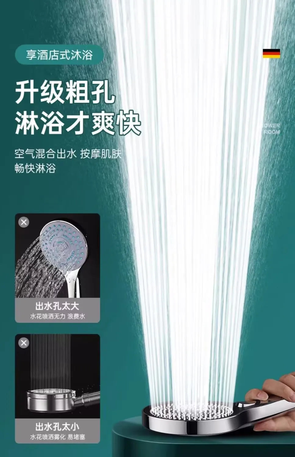 13cm Big Shower Head Modes Adjustable High Quality