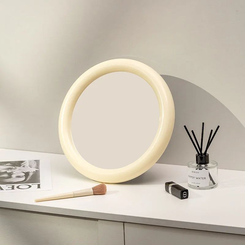 Nordic Round Glass Mirror Wall Mirror Desktop Mirror